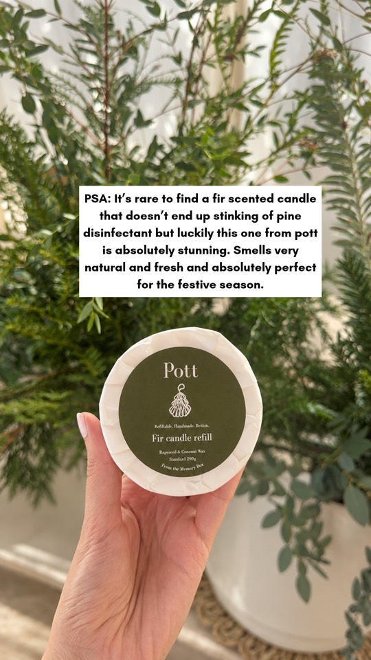 Pine disinfectant, refill in hand